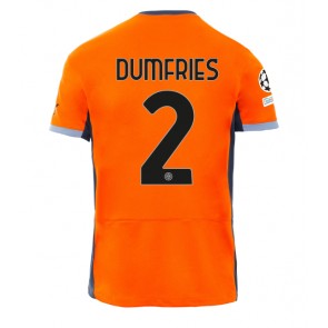 Inter Milan Denzel Dumfries #2 Rezervni Dres 2023-24 Kratak Rukavima